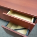 Maple 4 Drawer, 2 Door Storage Credenza Cabinet